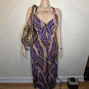 ☆Heart Soul Purple Multi-Stripe Maxi Dress☆